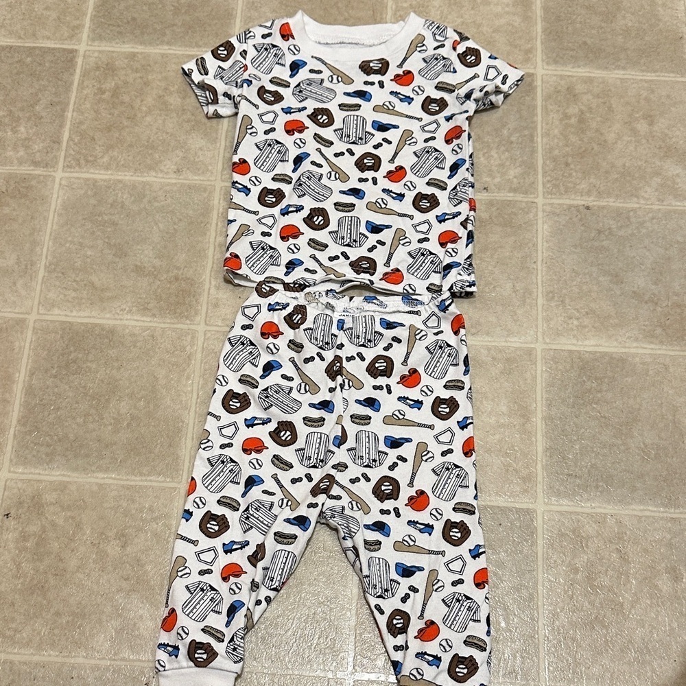 Janie and Jack White and Brown Kids Pajamas - Picture 3 of 3